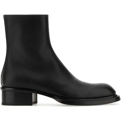 Alexander McQueen stivali cuban stack - nero