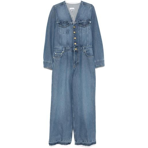 GANNI tuta intera denim - blu