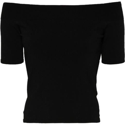 Alexander McQueen top con spalle scoperte - nero
