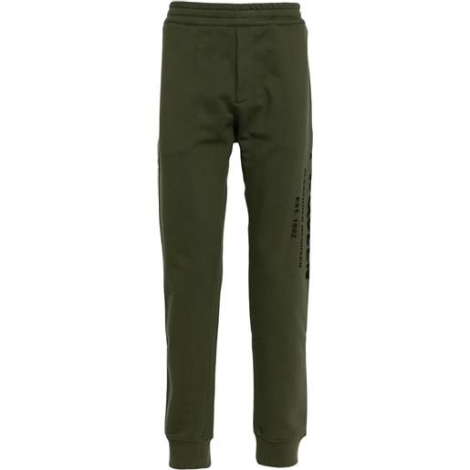 Alexander McQueen pantaloni sportivi con stampa - verde