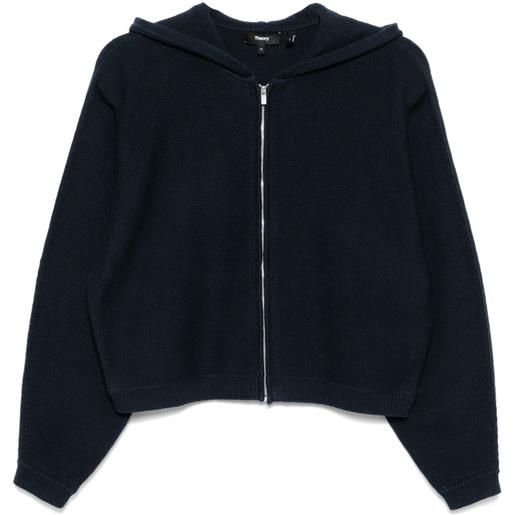 Theory giacca con cappuccio e zip - blu