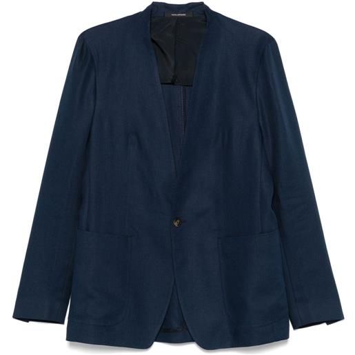 Tagliatore blazer in lino - blu