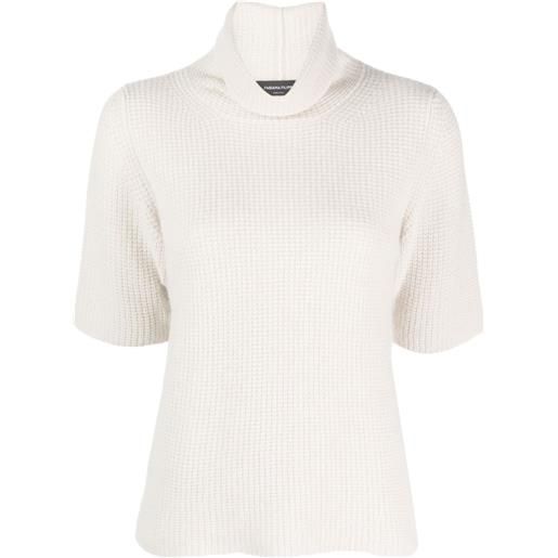 Fabiana Filippi t-shirt a collo alto - toni neutri