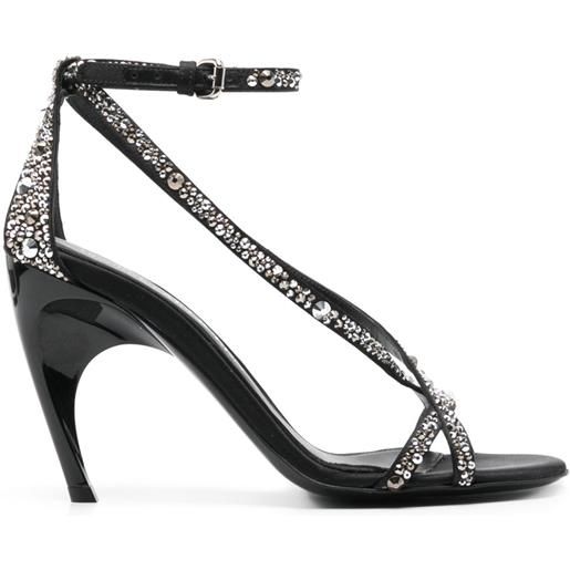 Alexander McQueen sandali armadillo 95mm - nero