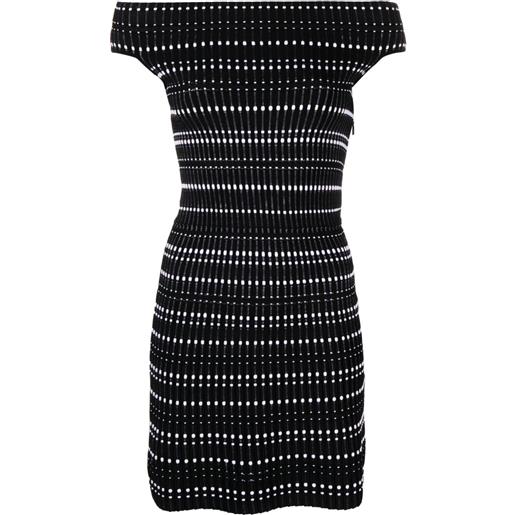 Alexander McQueen abito corto con spalle scoperte - nero