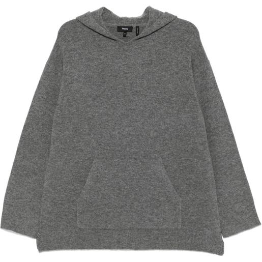 Theory felpa cozy con cappuccio - grigio