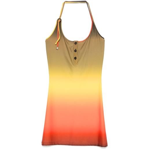 The Attico abito corto con scollo all'americana - verde