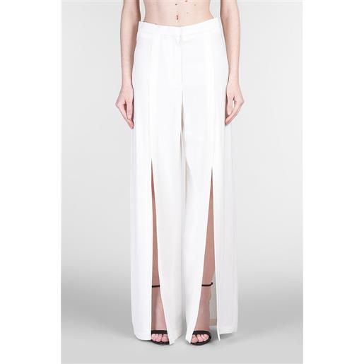 Mugler pantalone in viscosa bianca