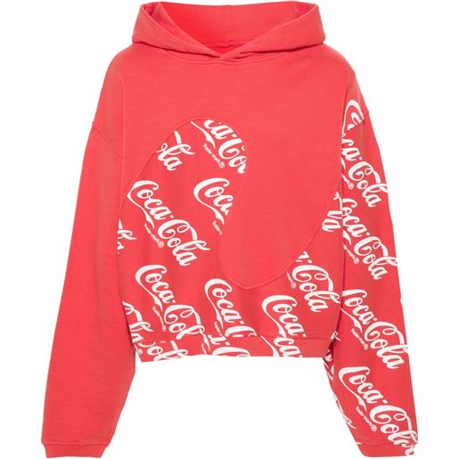 ERL felpa coca-cola con stampa - rosso