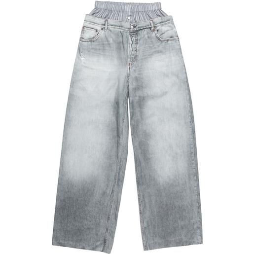 Acne Studios jeans con balze - grigio