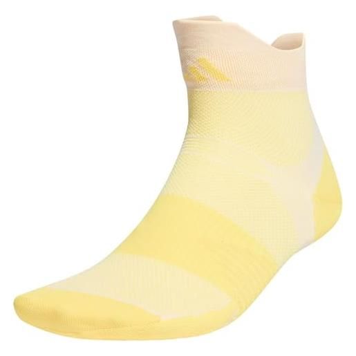 adidas running x adizero socks 1 pair, calzini unisex - adulto, white/spark, 45-48