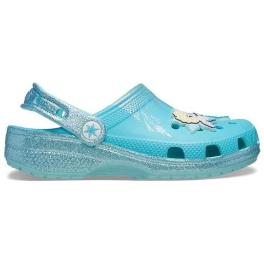 Crocs frozen elsa classic clog k, zoccoli unisex - bambini e ragazzi, multicolore, 38/39 eu