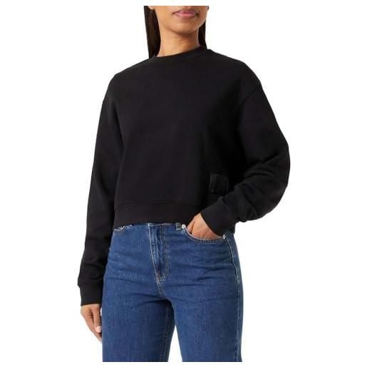 Replay felpa in cotone da donna, bianca (white 001), xl