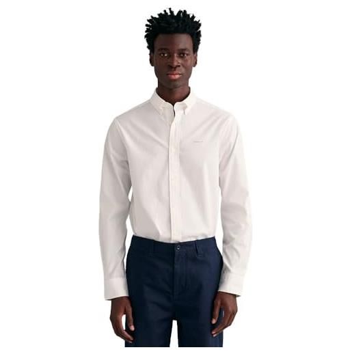 GANT camicia classica da uomo reg pinpoint oxford, bianco, xl