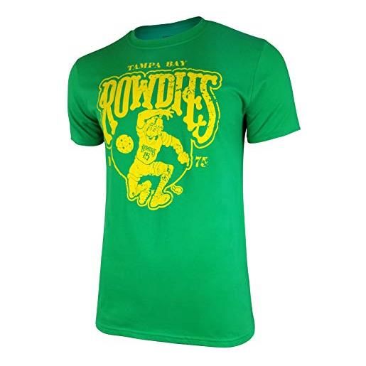 Icon Sports - maglietta a maniche corte, da uomo, tampa bay rowdies, uomo, tbr51ct-dg, colore della squadra. , s
