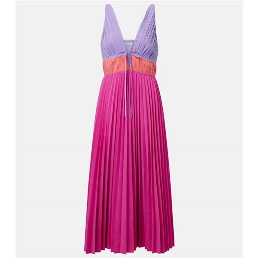 Simkhai abito midi stephanie in popeline a pieghe