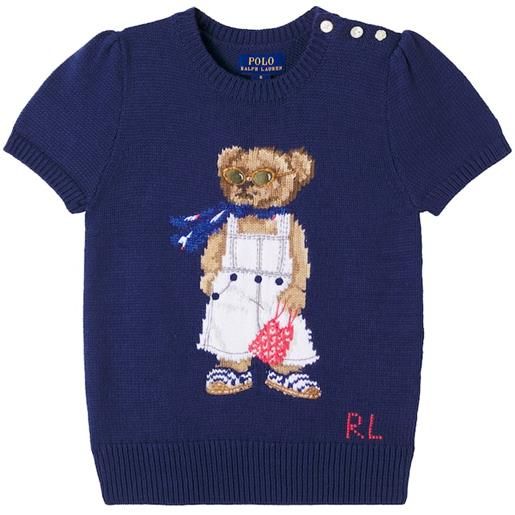 Polo Ralph Lauren Kids top polo bear in cotone