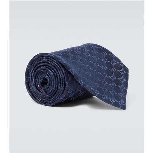 Gucci cravatta in twill di seta gg