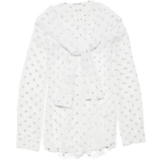 Acne Studios blusa con collo lavallière - bianco