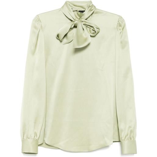 TOM FORD blusa in raso con fiocco - verde