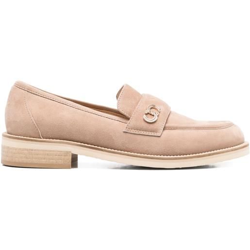 Casadei mocassini con placca logo - toni neutri