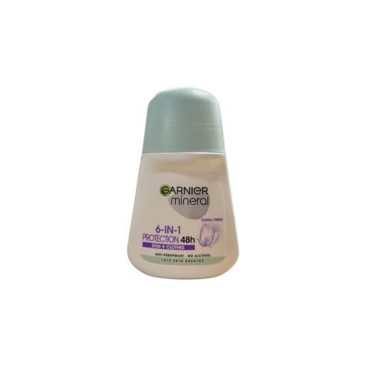 Garnier minerale protection 5 deodorante roll -on , 6 pacco (6 x 50ml)