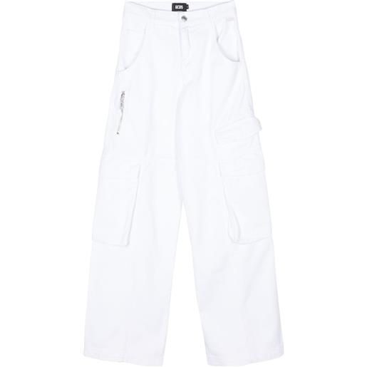 GCDS pantaloni con logo - bianco