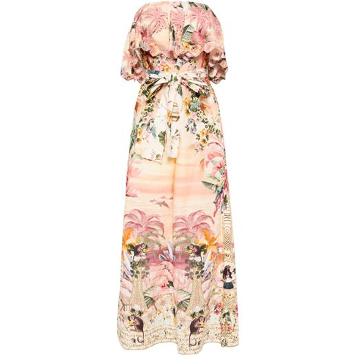 Camilla tuta intera senza spalline - arancione