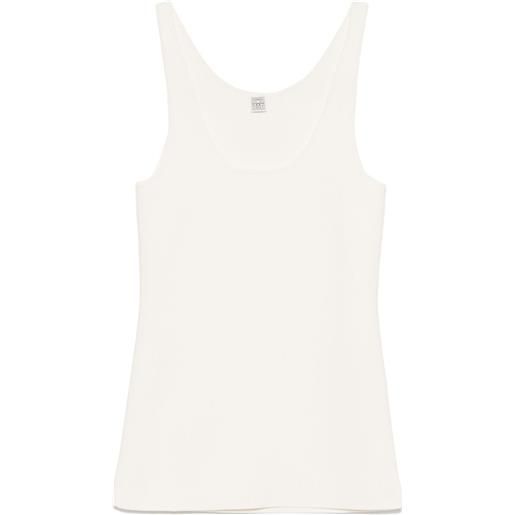 TOTEME canotta in maglia - bianco