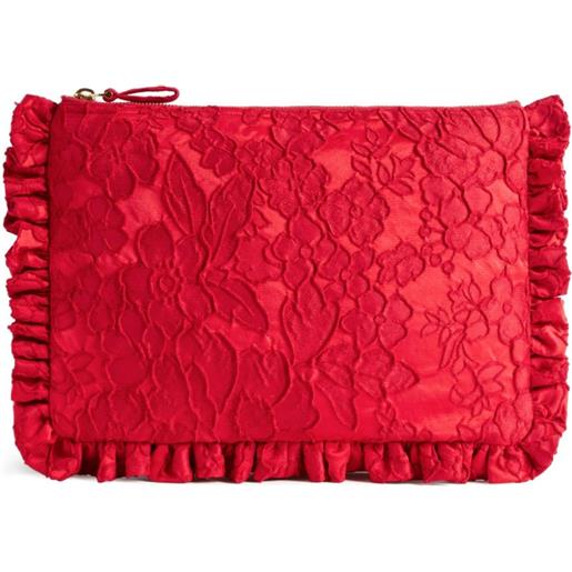 La DoubleJ clutch a fiori - rosso
