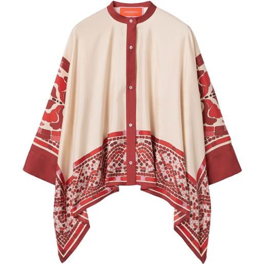 La DoubleJ camicia stile foulard in seta - rosso