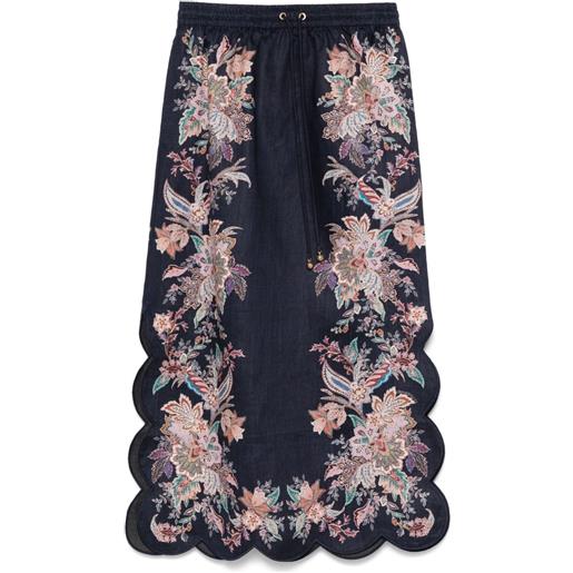 ZIMMERMANN gonna midi rhiannon - blu