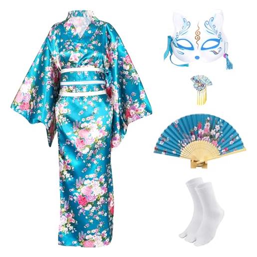 Vestaglia Giapponese Donna KRUIHAN Kimono Giapponese Bambino