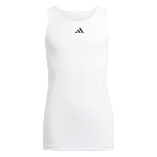 adidas bambina girls club tank top, white, 11-12 years