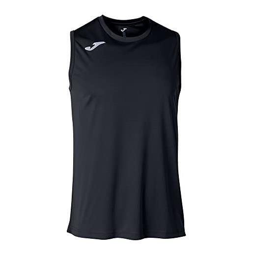 Joma maglia sans manches basket combi, unisex - adulto, uniquenumber, nero, 6xs-5xs