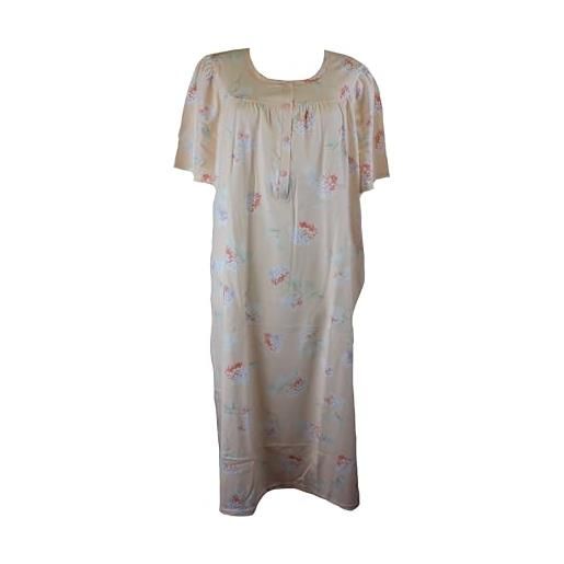 Camicia Da Notte Donna Linclalor In 100% Cotone Maglina Jersey - Senza Maniche, Stampata, Fresca Per L'Estate - 5