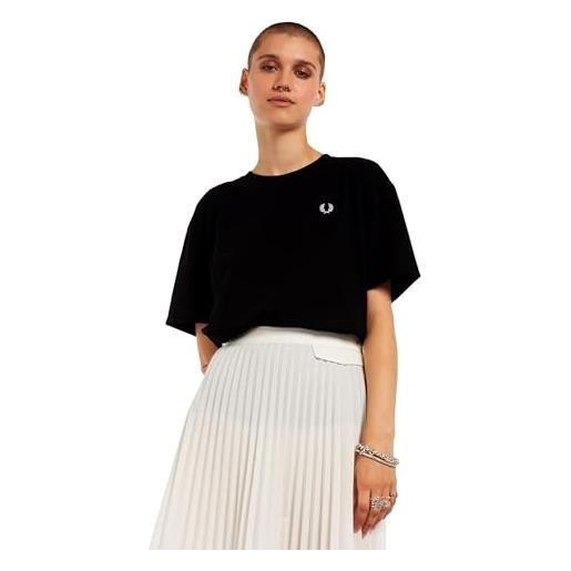 Fred Perry maglia t shirt donna g1142 192433 cotone nero originale pe 2023 taglia l colore nero