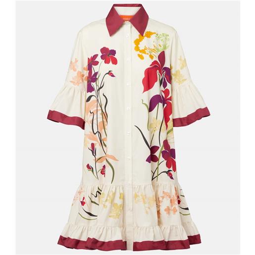 La DoubleJ abito chemisier choux in popeline di cotone con stampa floreale