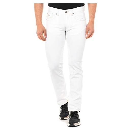 La Martina jmt016 tw128 pantaloni uomo cinque tasche cotone tinta unita regular (33, bianco)