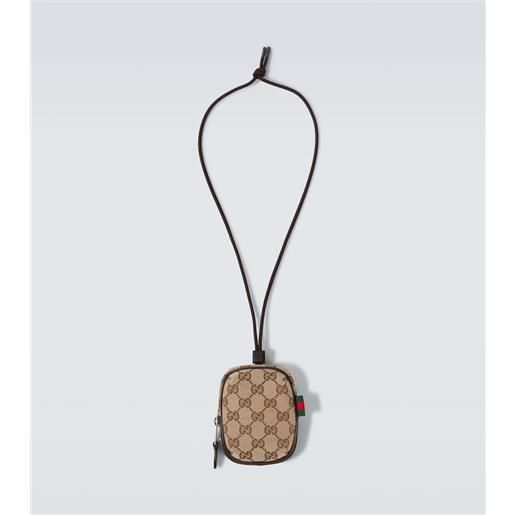 Gucci bustina in canvas gg con tracolla