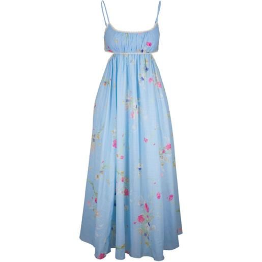 ZIMMERMANN abito lungo lucky picnic - blu