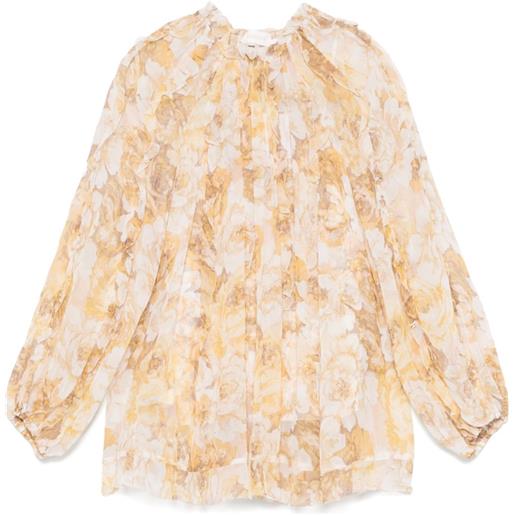 ZIMMERMANN blusa con ruches - toni neutri