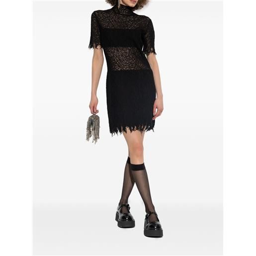 Alexander McQueen abito in pizzo - nero