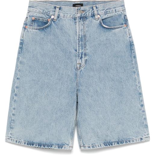 WARDROBE.NYC shorts denim a vita bassa - blu