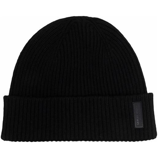 Giorgio Armani berretto con applicazione - nero