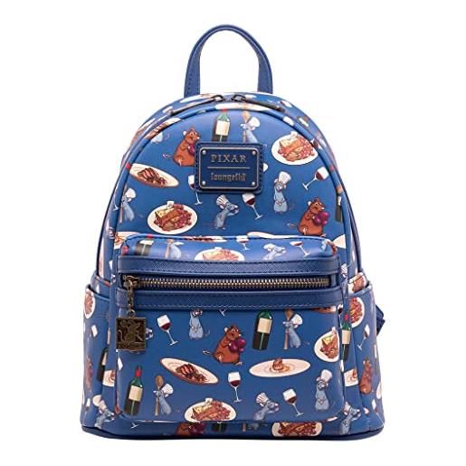 Loungefly disney pixar ratatouille remy and emile allover print women's double strap shoulder bag purse