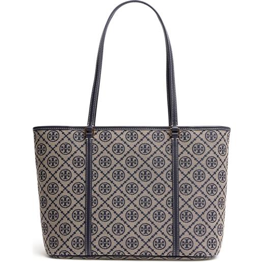 TORY BURCH borsa shopping piccola t monogram in tela