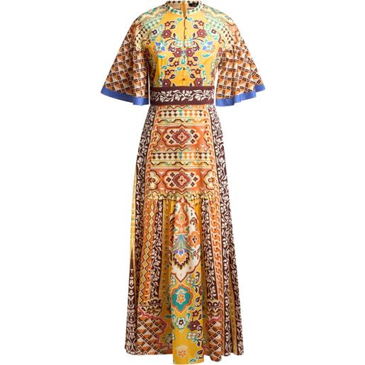 ETRO abito in popeline con stampa - toni neutri