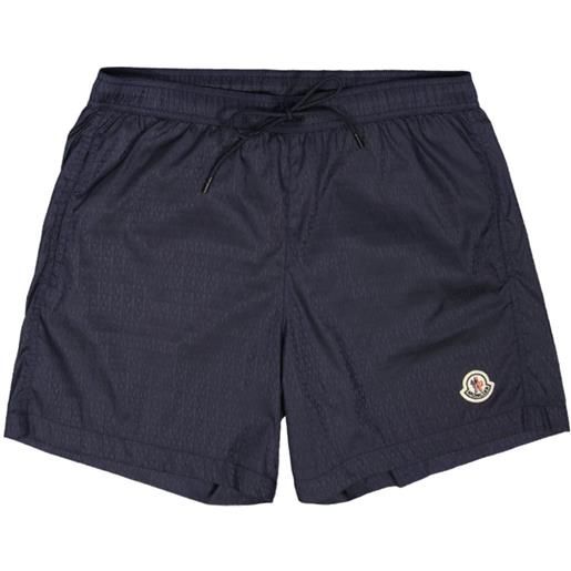 Moncler costume da bagno con monogramma - blu