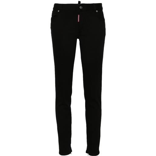 DSQUARED2 jeans skinny twiggy a vita media - nero